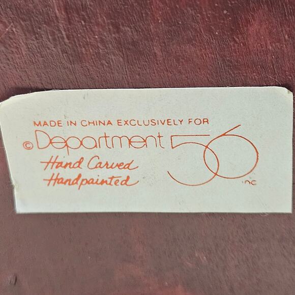 Vintage Dept 56 Hand Carved Hand Painted Wooden Hen Farmhouse Decor 9.25" - Picture 3 of 4